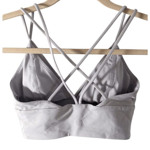 LULULEMON ATHLETICA Pushing The Limits Bra In Dark Chrome Size 4 - Picture 4 of 4